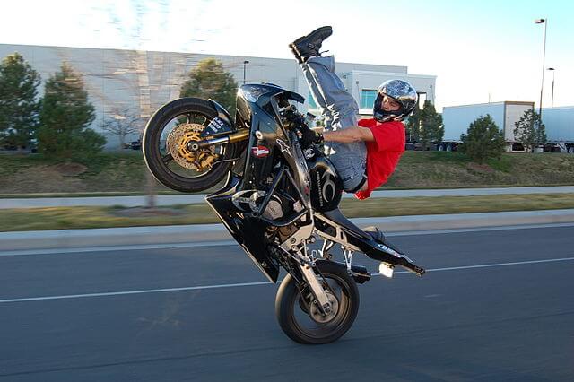 Motorcycle wheelie